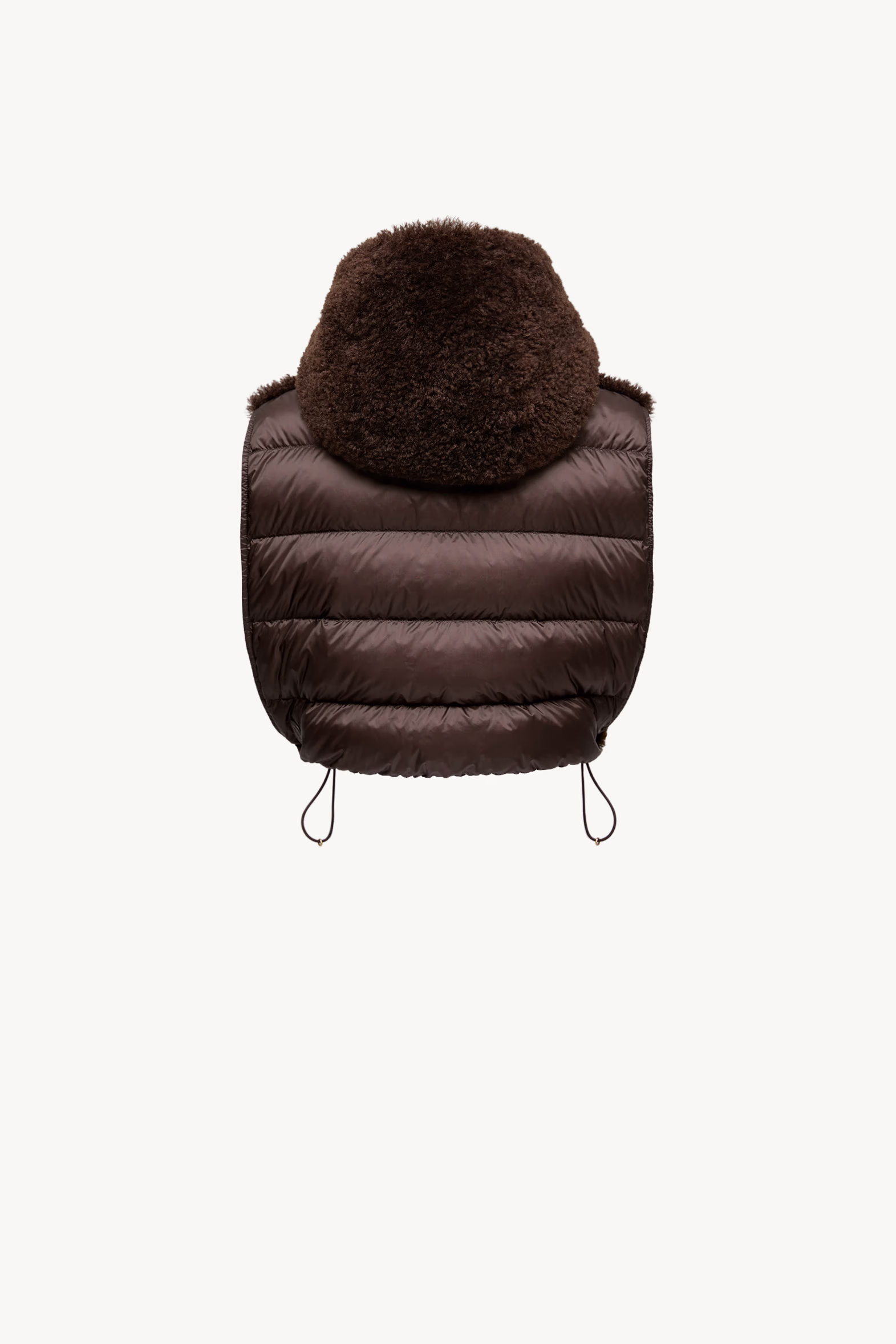Hooded Down-Filled Teddy Bib Women Taupe Moncler 4